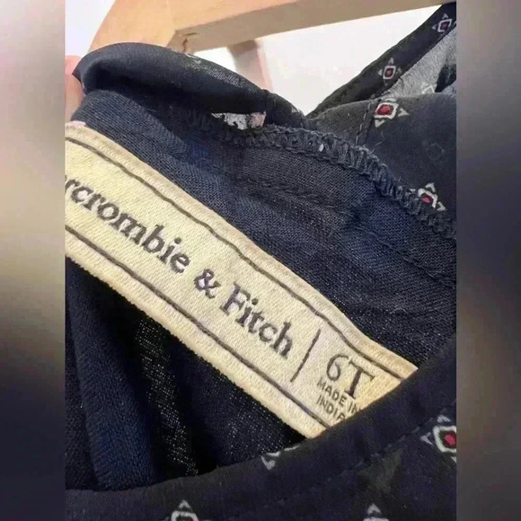 Abercrombie & Fitch Women's Geometric  Drop Waist Dress Blue 6T - Picture 5 of 8